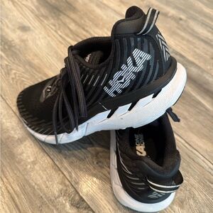 Hoka One One Kids Black and White Sneakers